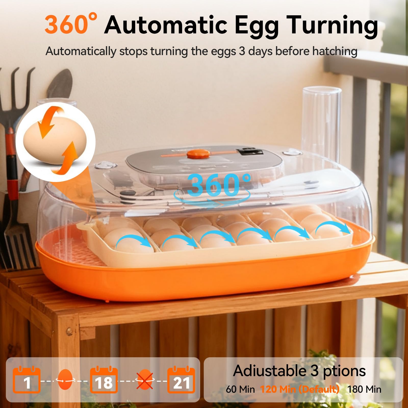 Yofidra auto-turner system enables consistent egg rotation