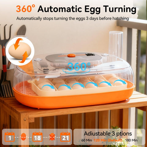Yofidra auto-turner system enables consistent egg rotation