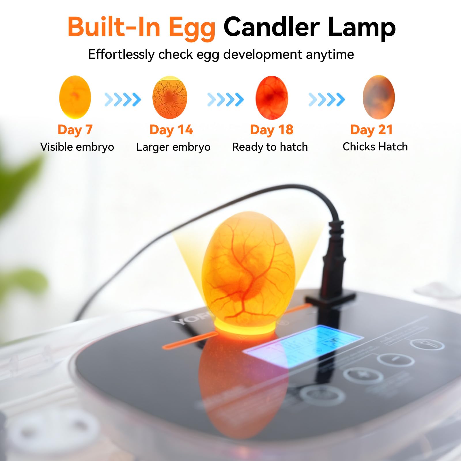 Yofidra external water refill port simplifies adding water during incubation