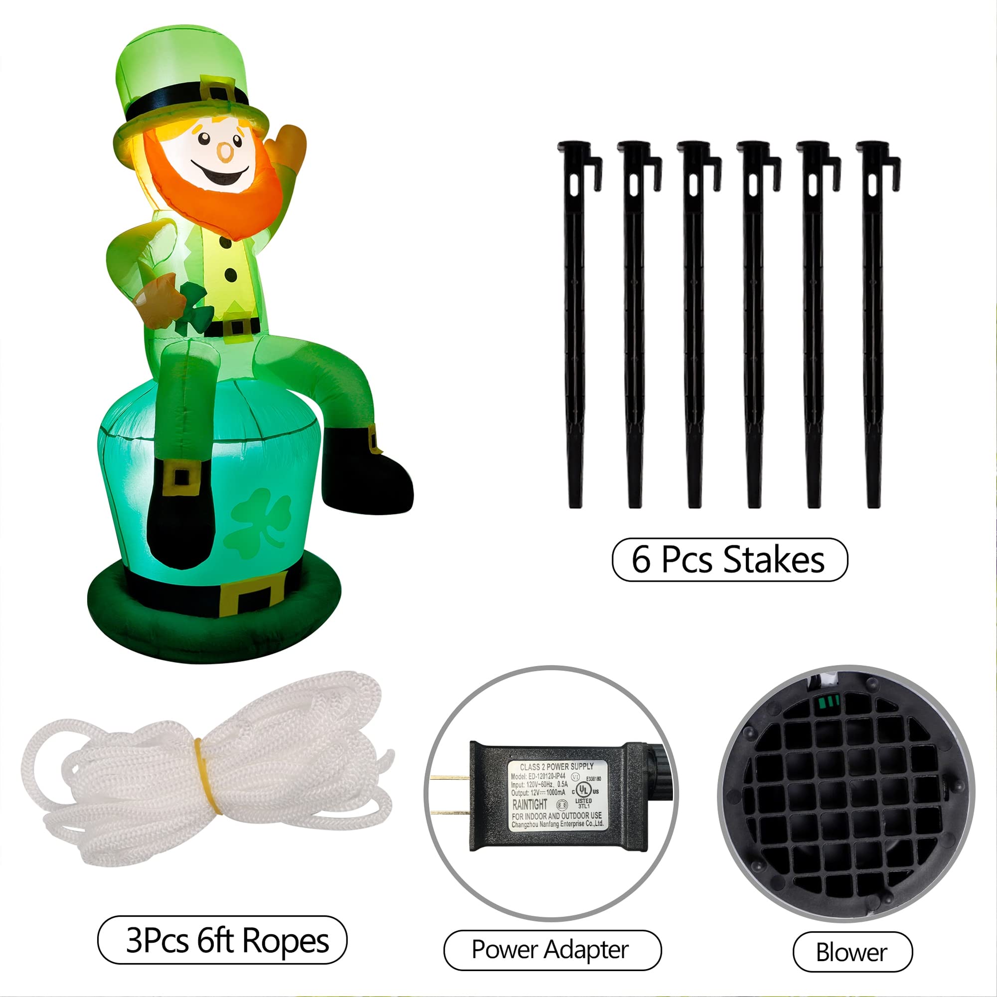 Leprechaun inflatable suitable for front-door holiday decor