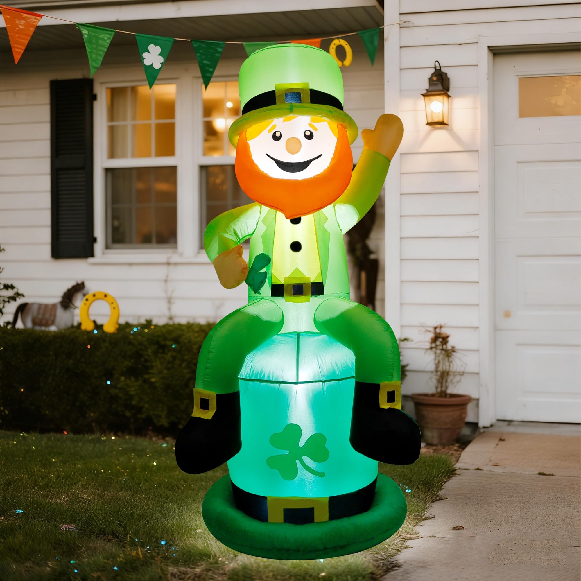 Leprechaun inflatable with bright LED lights by YOFIT