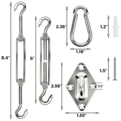 YOFIT stainless steel screws close-up highlighting rust resistance for outdoors.