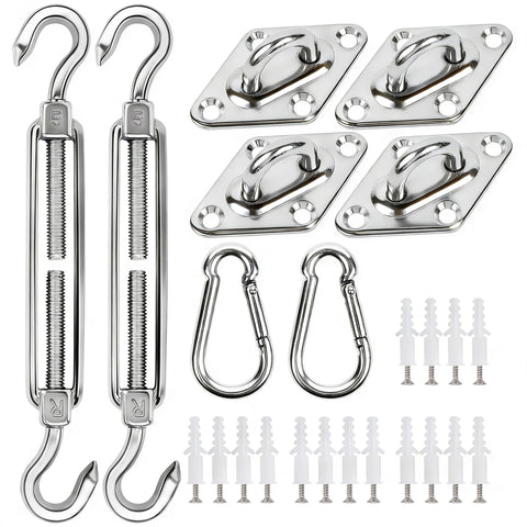 YOFIT shade sail turnbuckle close-up for secure wind-ready tension.