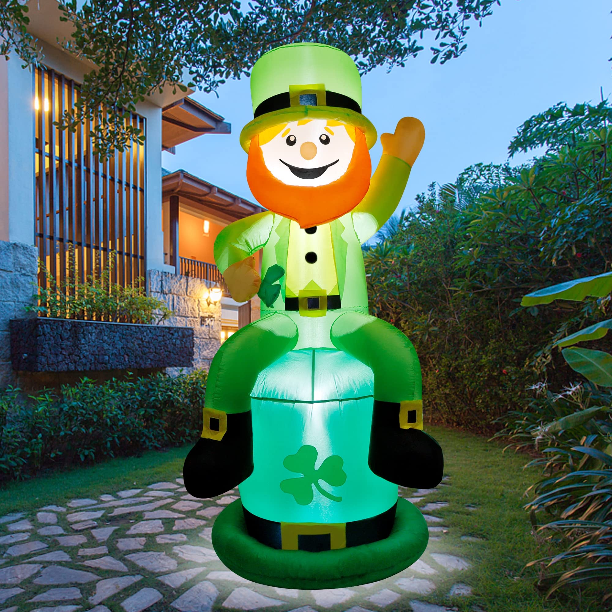 YOFIT Leprechaun displayed in yard for festive curb appeal