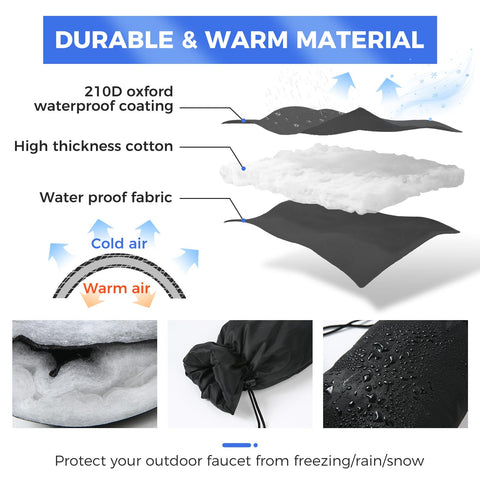 YOGINGO spigot cover with drawstring closure for quick, secure installation