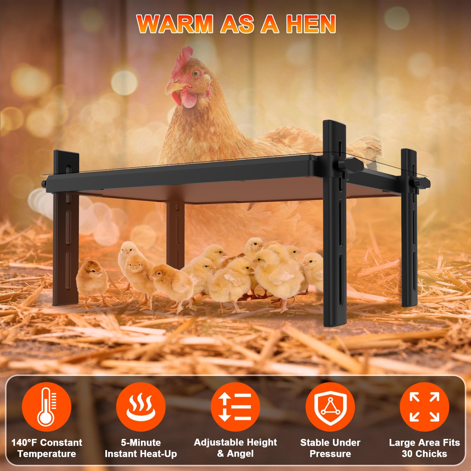 Yoheadi safe flat ABS heating surface for safe warmth