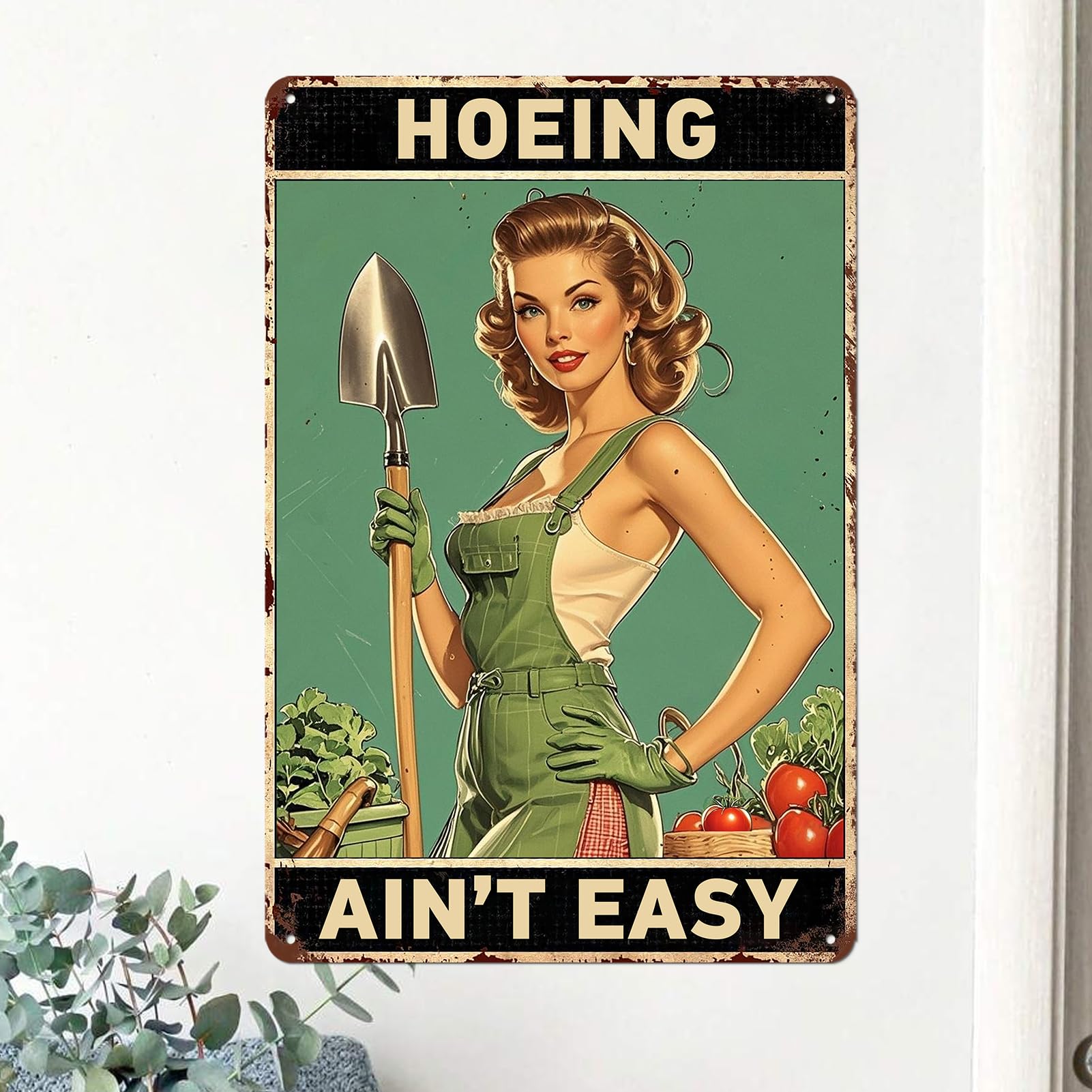 YOHIYE vintage garden sign 8x12 improves wall decoration