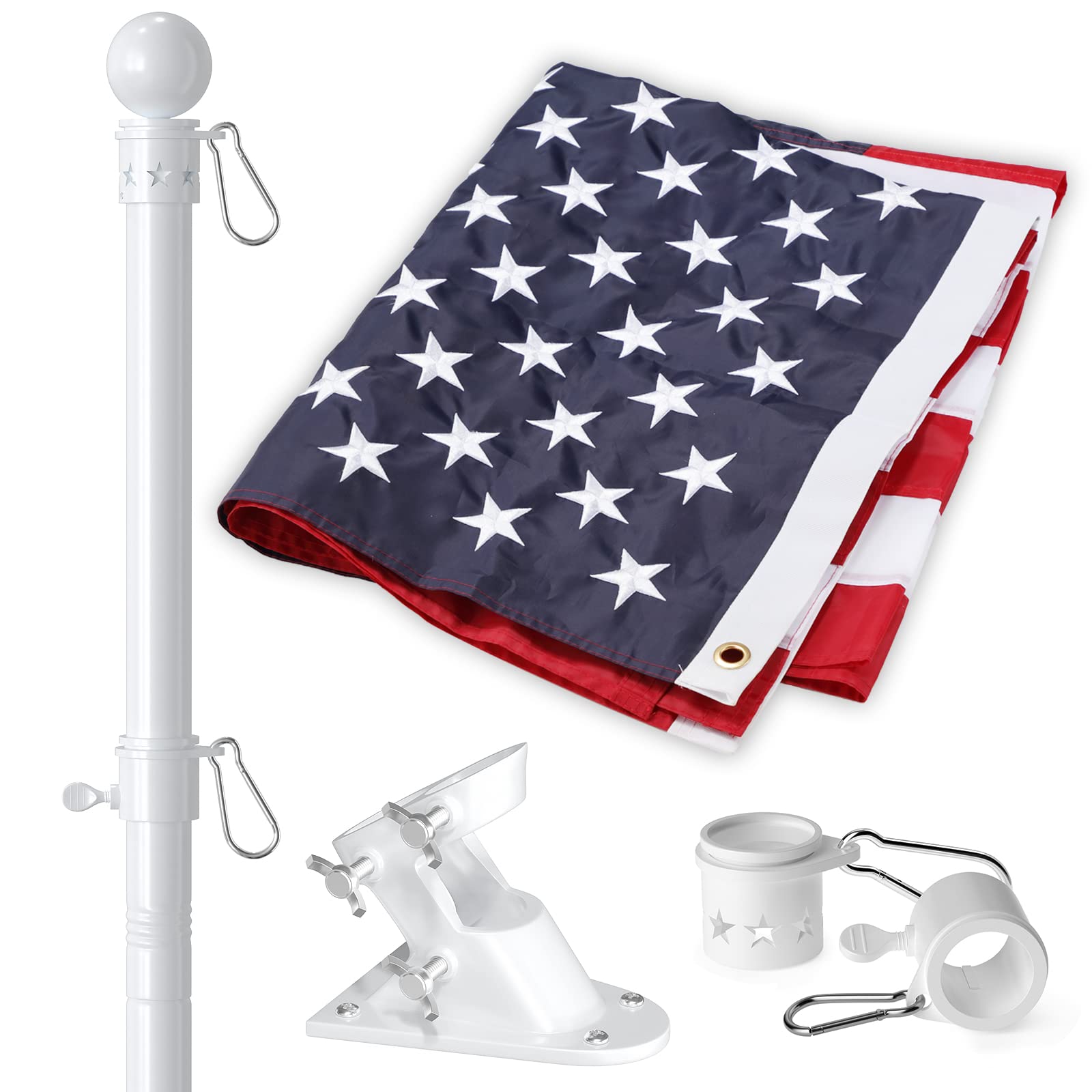 YOHSUGO American flag 3x5 with sewn stripes for durable outdoor display.