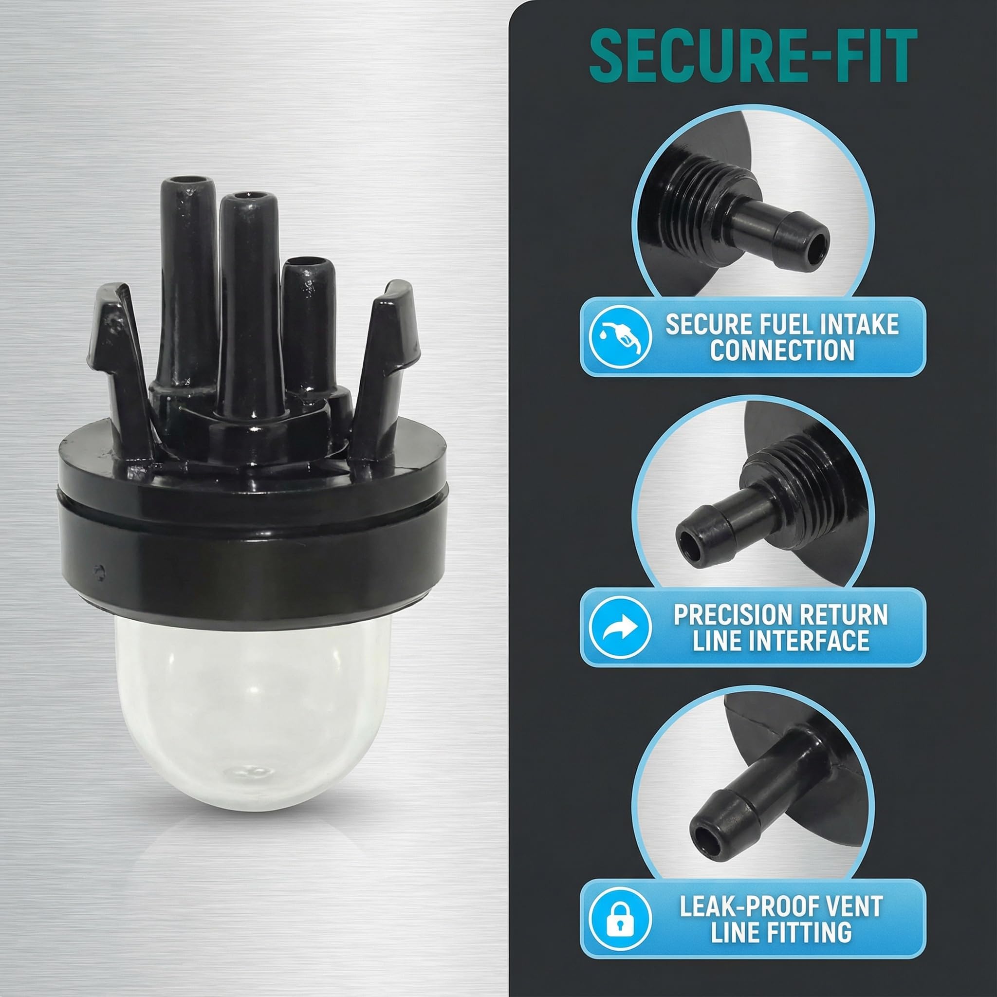 YOIASUGH primer bulb 2-pack side view highlighting rugged construction for outdoor engines.
