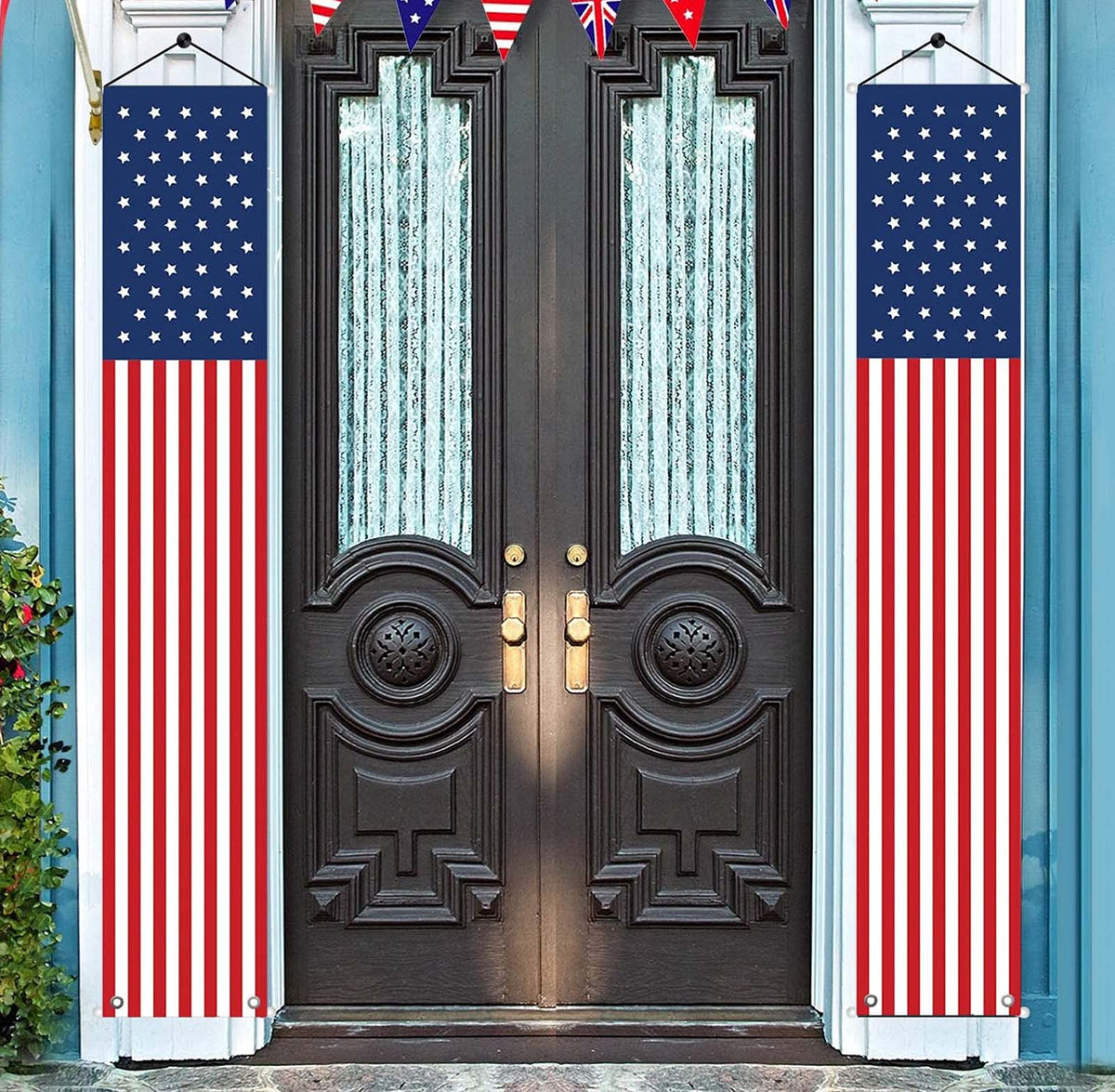 YOYNIIRE patriotic flag banner for indoor and outdoor display