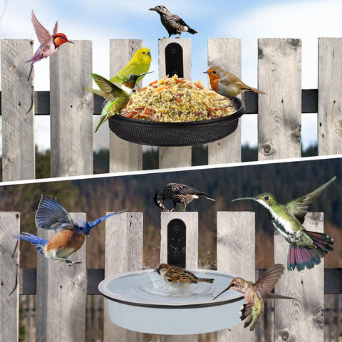 Yojanner fence bird feeder tray detachables for easy storage