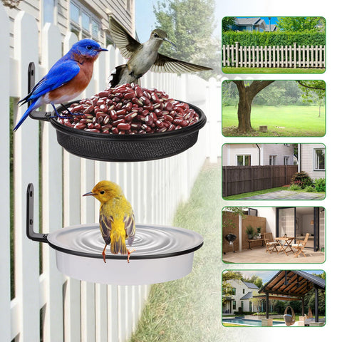 Yojanner fence bird feeder tray mesh being cleaned quickly