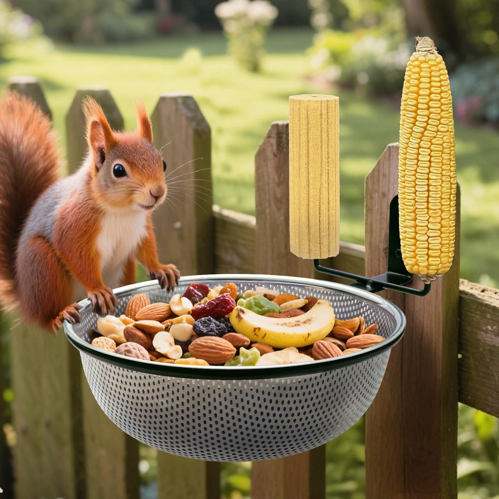 Removable stainless steel bowl with drainage holes for easy cleaning