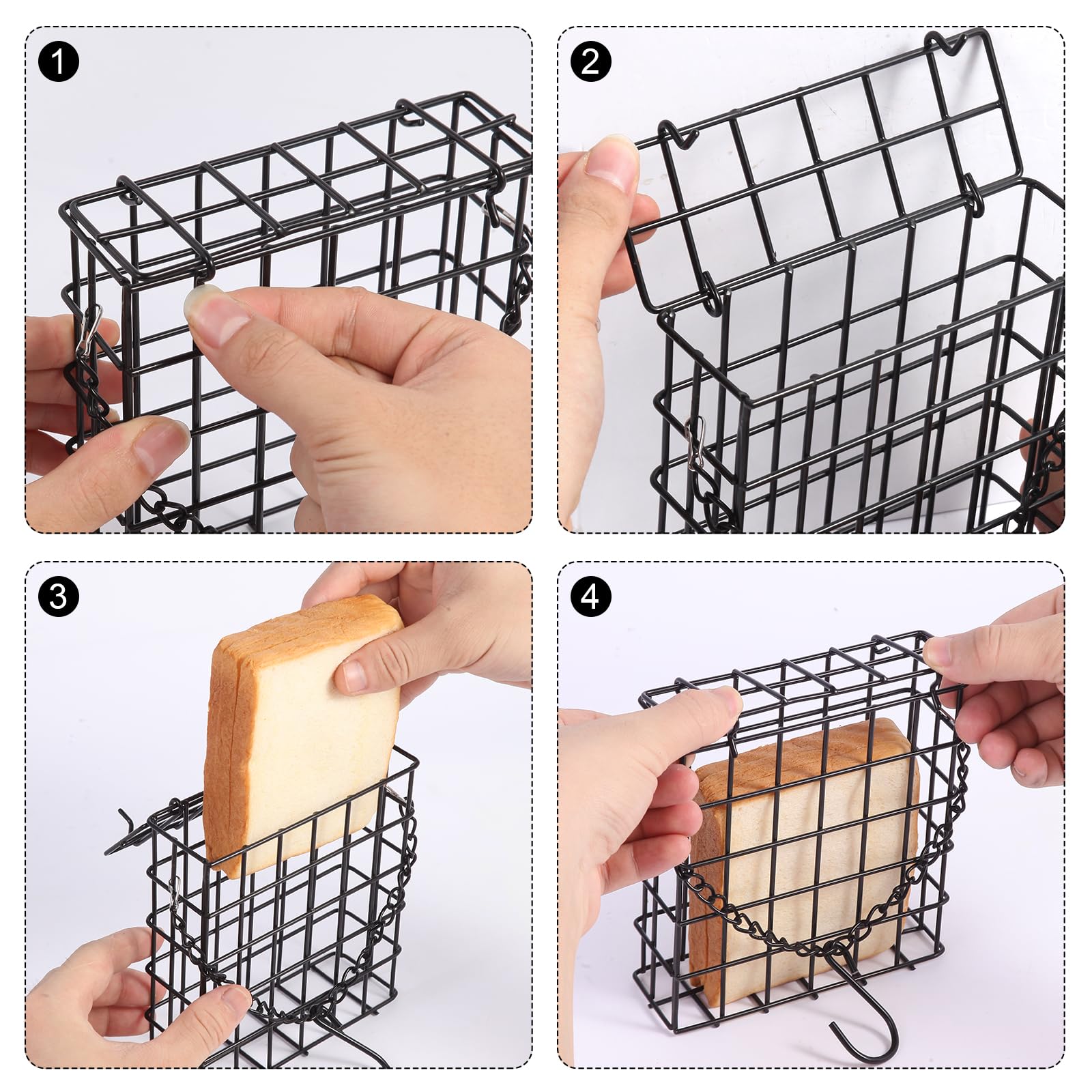 Yojanner top-opening suet cage for quick, mess-free refills.