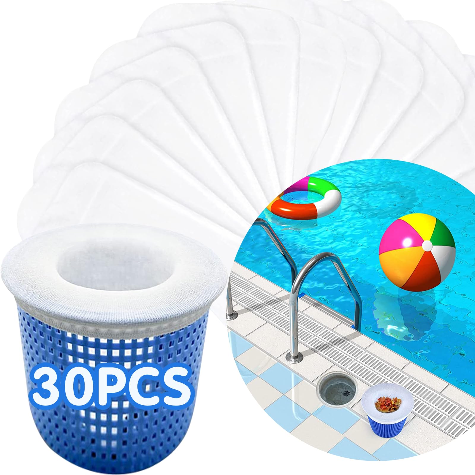 YOLAAH pool skimmer sock pack for quick debris capture and easier maintenance.