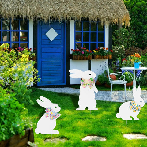 YoleShy Easter sign kit includes stakes and mounting accessories