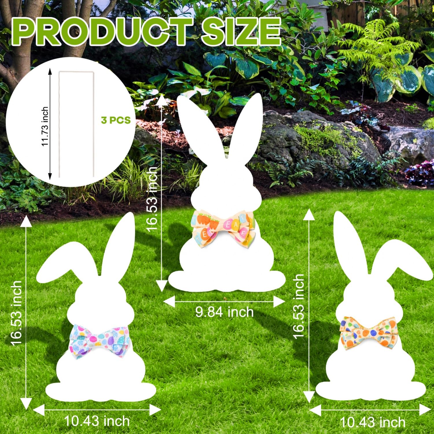 PVC weatherproof Easter signs by YoleShy resist rain for lasting yard décor.