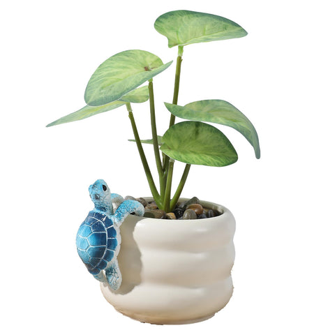 Yolev outdoor turtle planter accessory withstands weather for year-round display.