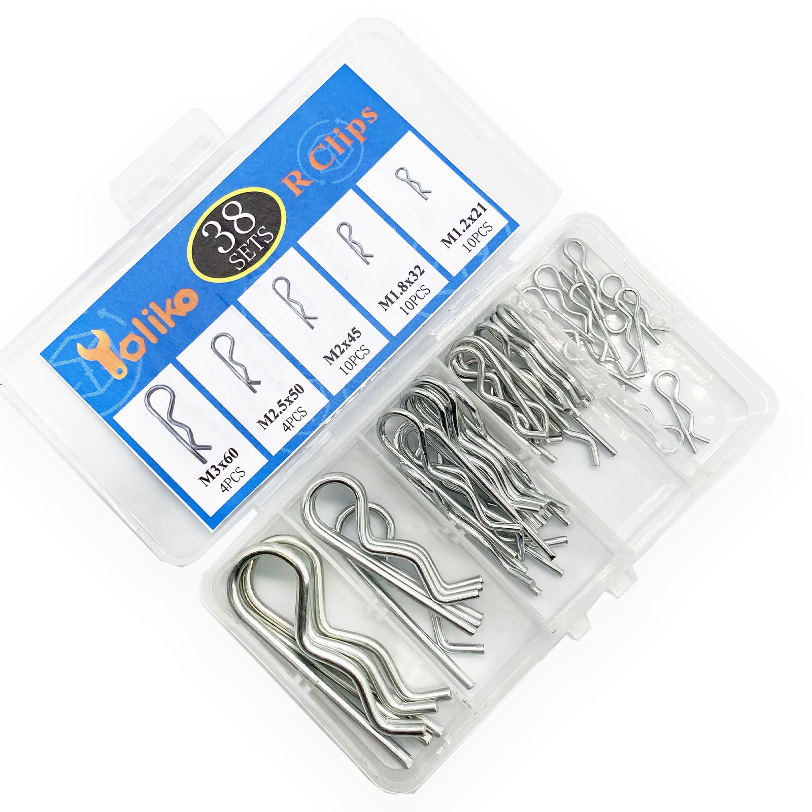 Yoliko 38 Pcs Hitch Pin Clip Kit includes dolly pins for quick replacements during maintenance.