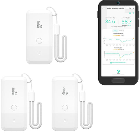 YoLink fridge sensor visualized monitoring temperature for safer food storage