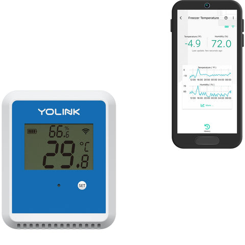 YoLink X3 front view temperature and humidity sensor for precise home monitoring.