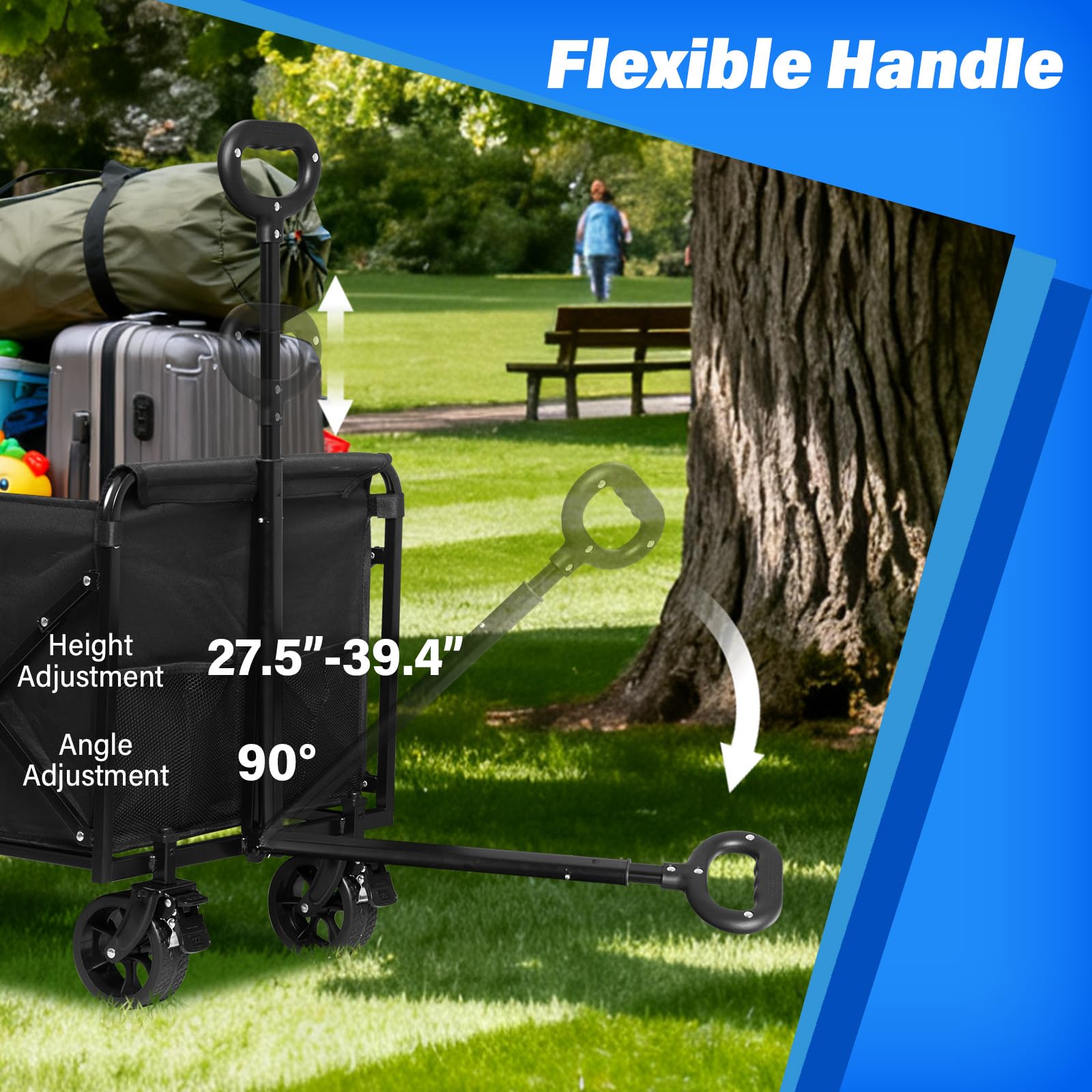 Yollber folding wagon simplifies shopping trips and yard work.