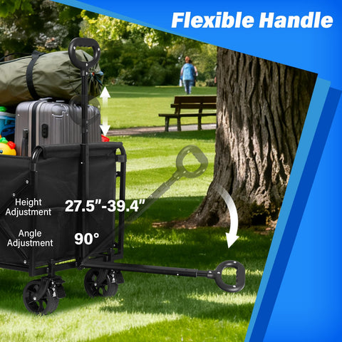 Yollber folding wagon simplifies shopping trips and yard work.