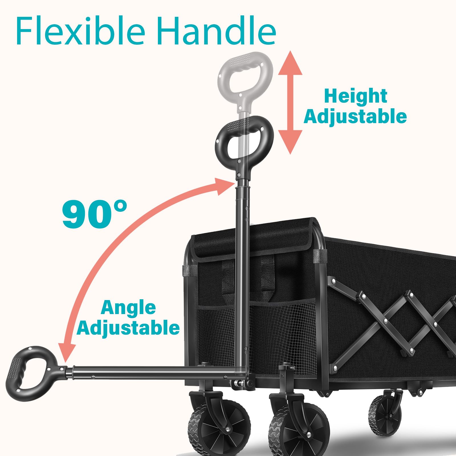 Yollber wagon cart featuring steel frame for sturdy daily use.
