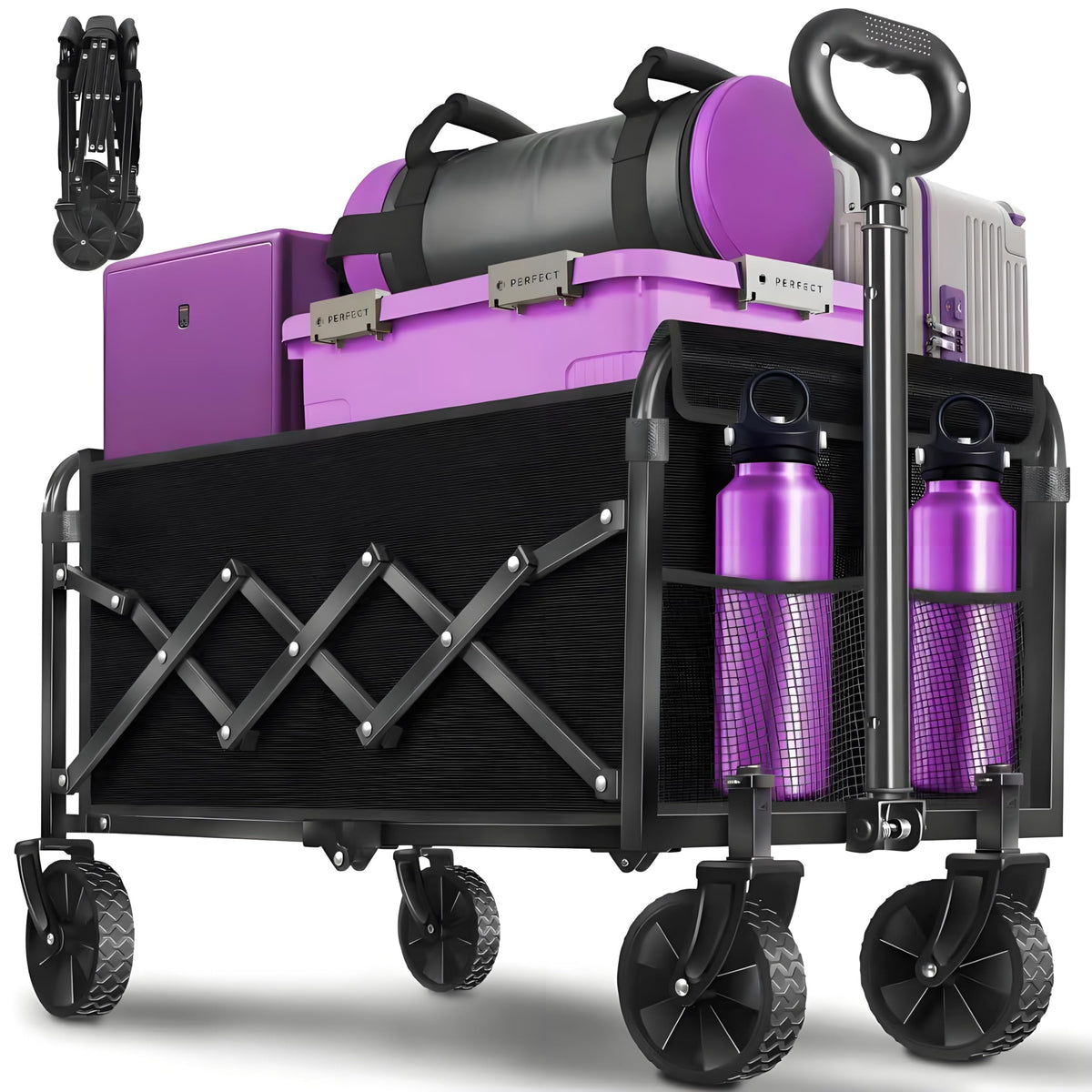 Yollber foldable wagon in compact design for easy transport