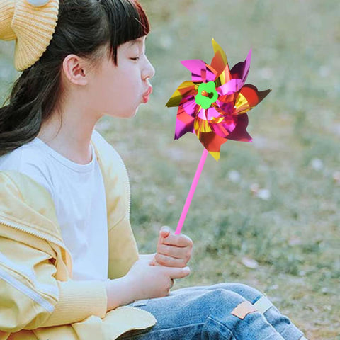 Yolyoo outdoor windmill pinwheels as lawn decor for gatherings.