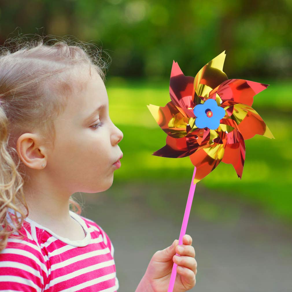 Yolyoo pinwheel party favors adding color to lawn celebrations.