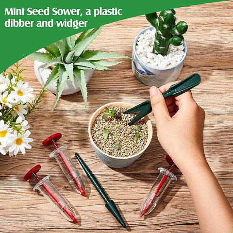 Yomitek handheld planter promotes even seed distribution with minimal effort.