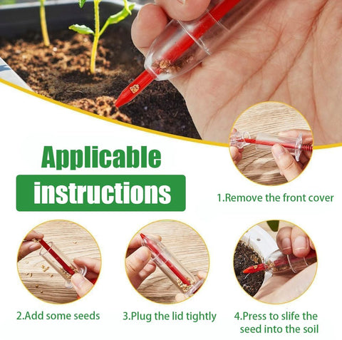 Yomitek seed planter with 5 dial settings for adjustable sowing density.