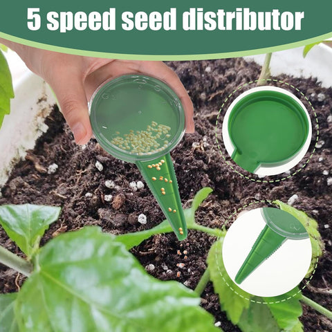Yomitek seed spreader excels with flowers and vegetables in home gardens.