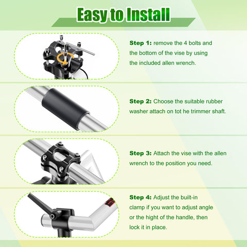 Yomoho clamp-and-vise design enables easy installation and angle customization.