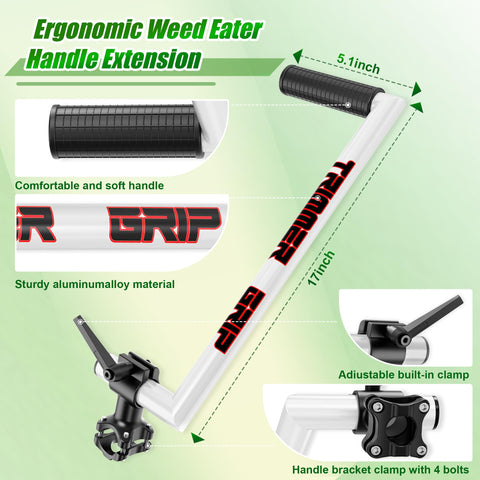 Yomoho weed eater handle extension showcases lightweight aluminum durability.