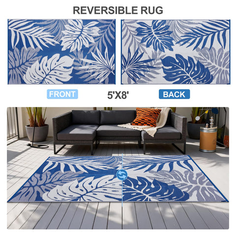 YONILE foldable outdoor rug with storage bag for portable comfort anywhere.