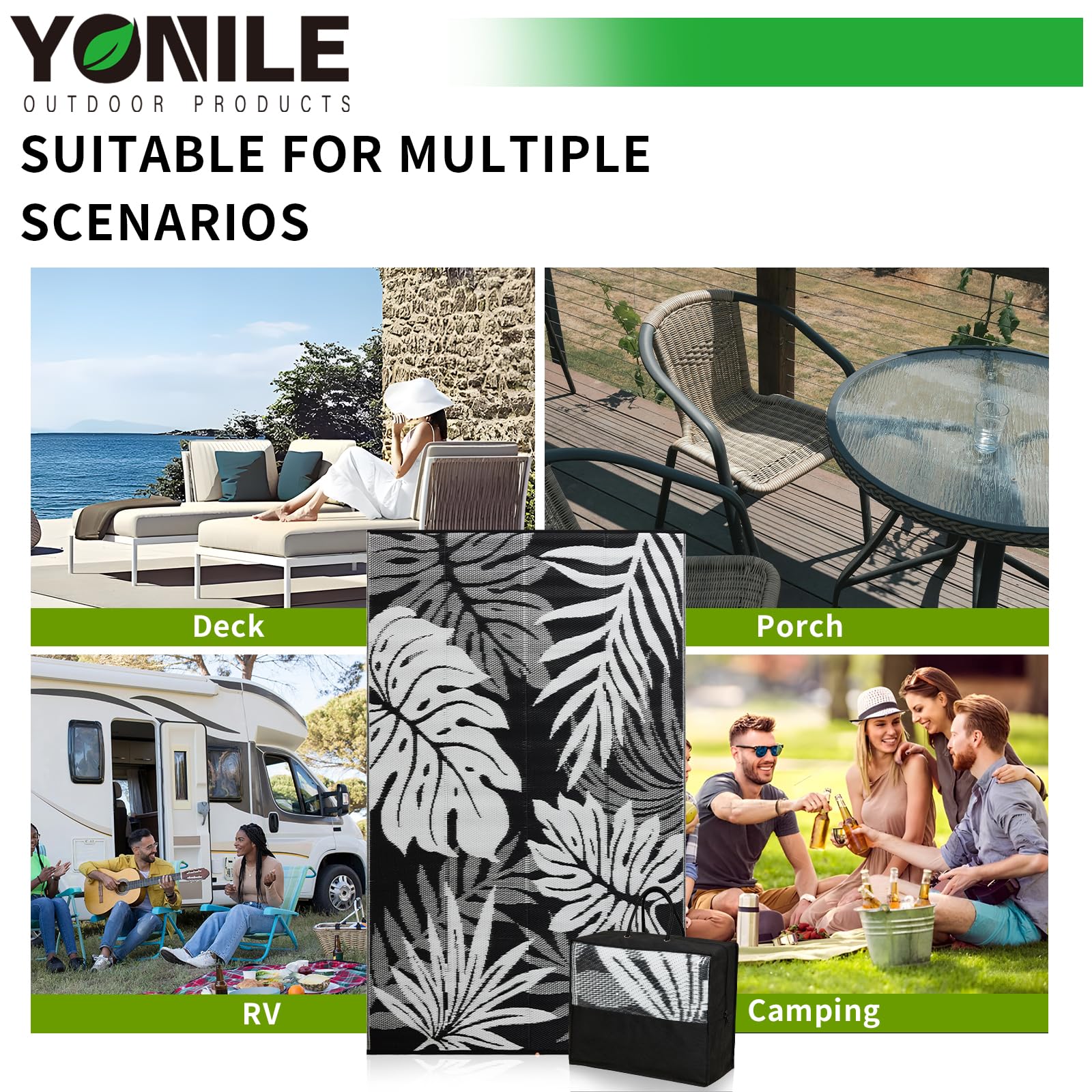 YONILE family-safe rug suitable for kids and pets in outdoor spaces