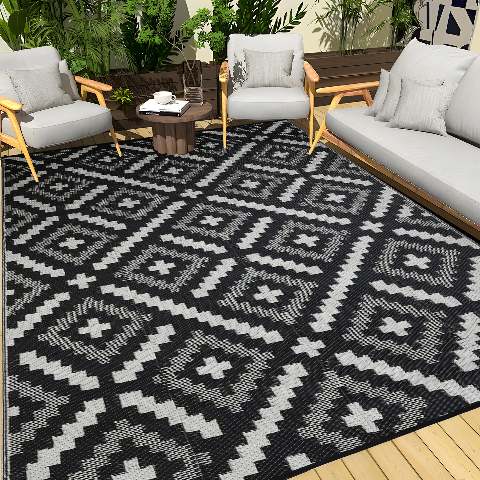 YONILE outdoor rug folding portability for easy transport during picnics