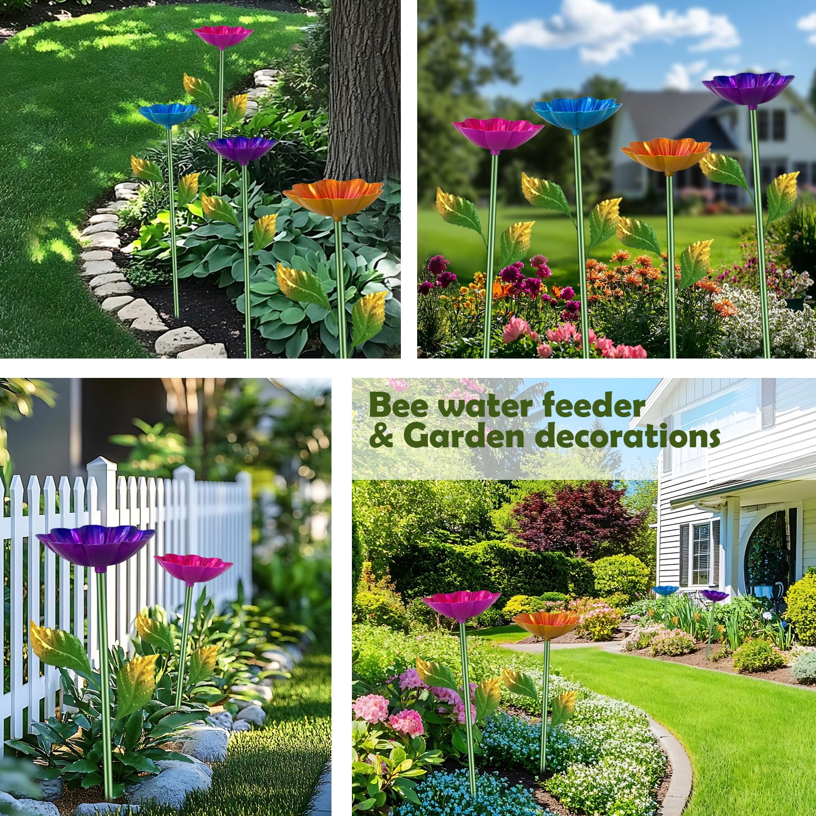 Yonisun butterfly watering station stake assembly demonstrates quick, tool-free setup