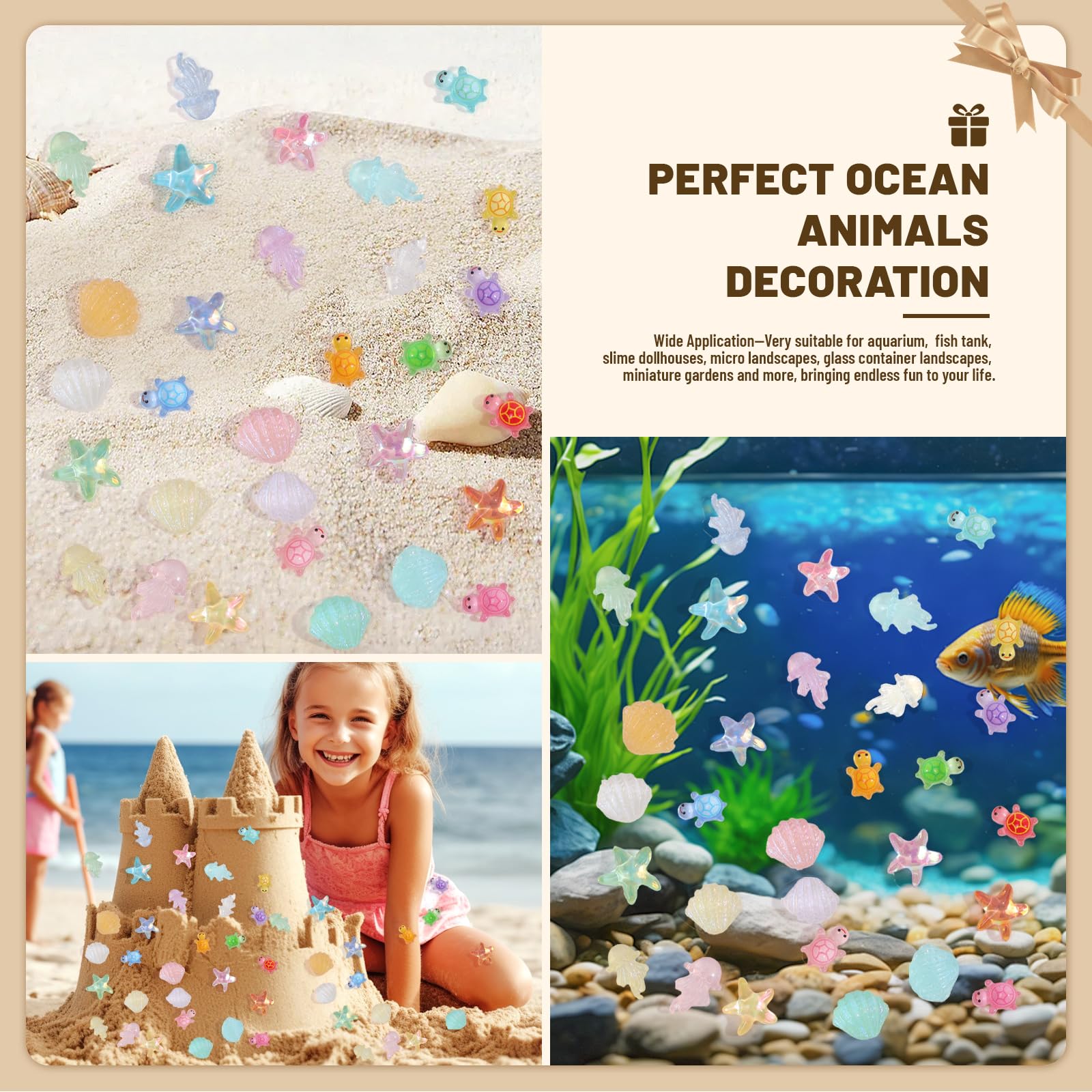 Yonseng micro sea animals set for dollhouse scenes and tiny worlds