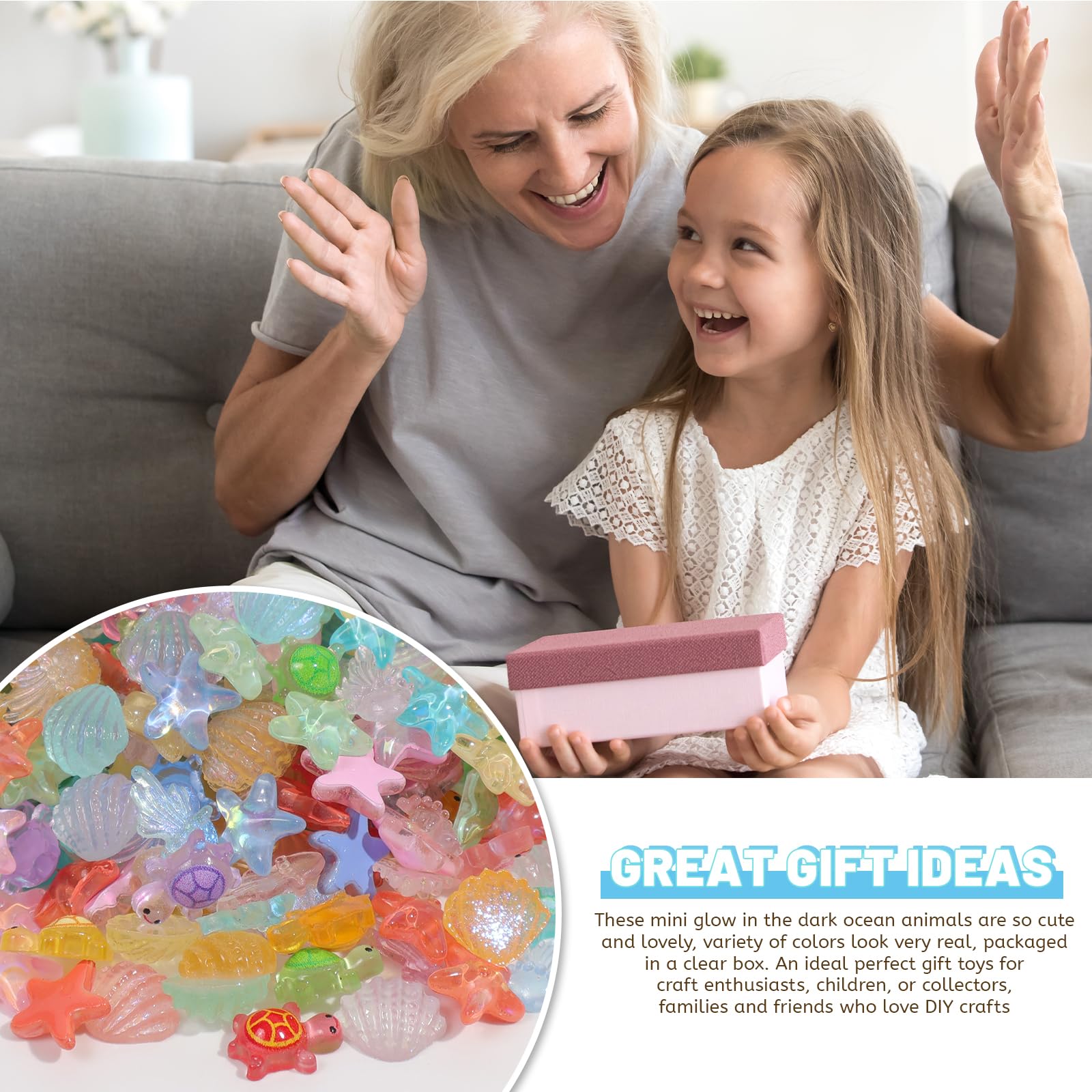 Yonseng luminous sea creatures kit ideal for fish tanks and slime crafts