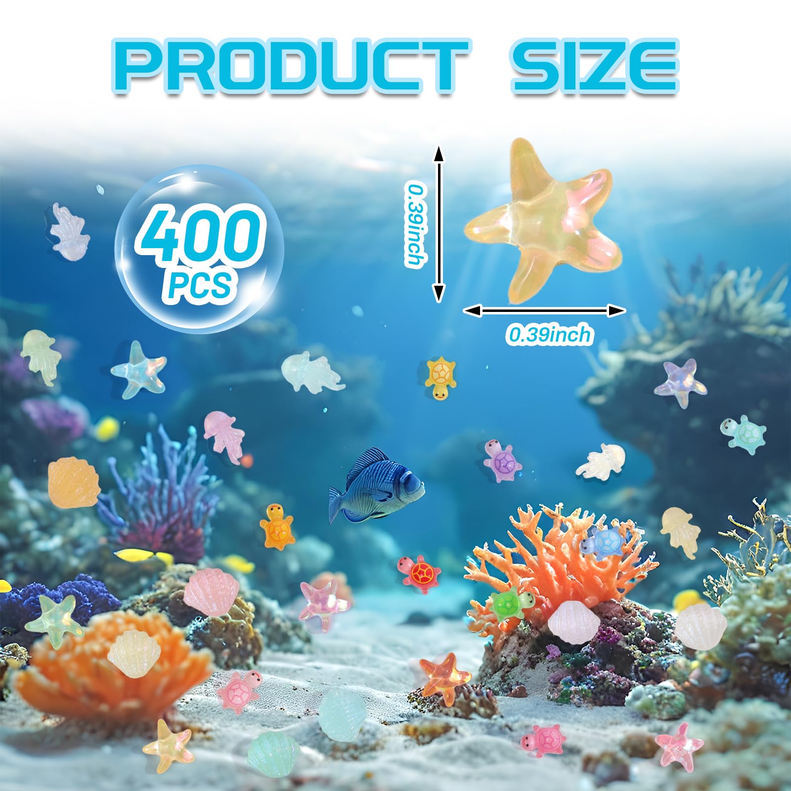 Yonseng glow-in-the-dark jellyfish miniature for dollhouses and terrariums
