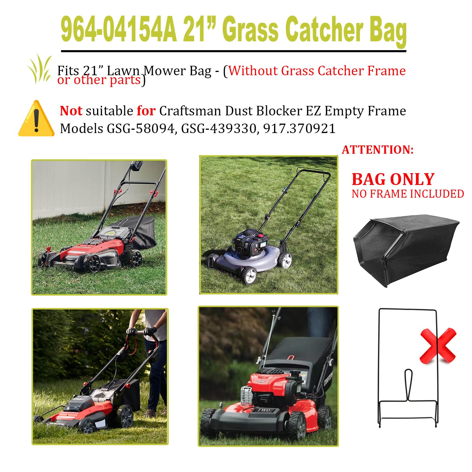 Yooank compatibility guide image shows wide mower model compatibility.