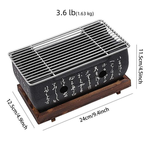 YOOODONNN hibachi grill wire mesh surface for direct flame grilling