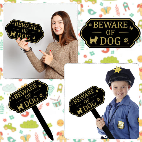 Yookeer beware of dog sign with rounded corners and rust-resistant design