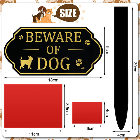 Yookeer beware of dog sign displayed on gate enhances safety and curb appeal