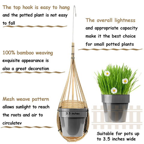 Yookeer bird nest style plant hanger adds decorative support for orchids.