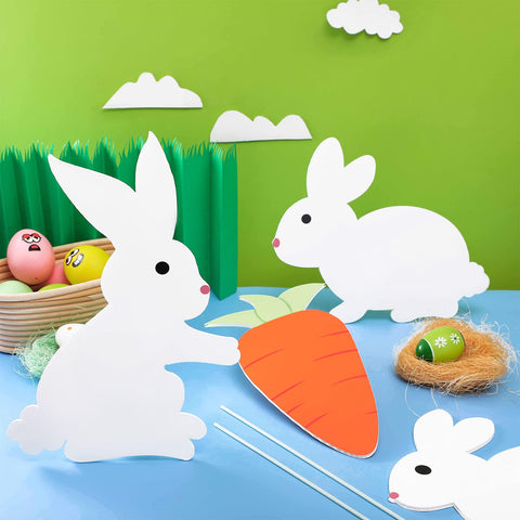 Yookeer double-sided bunny sign with carrot design boosts visibility from both sides