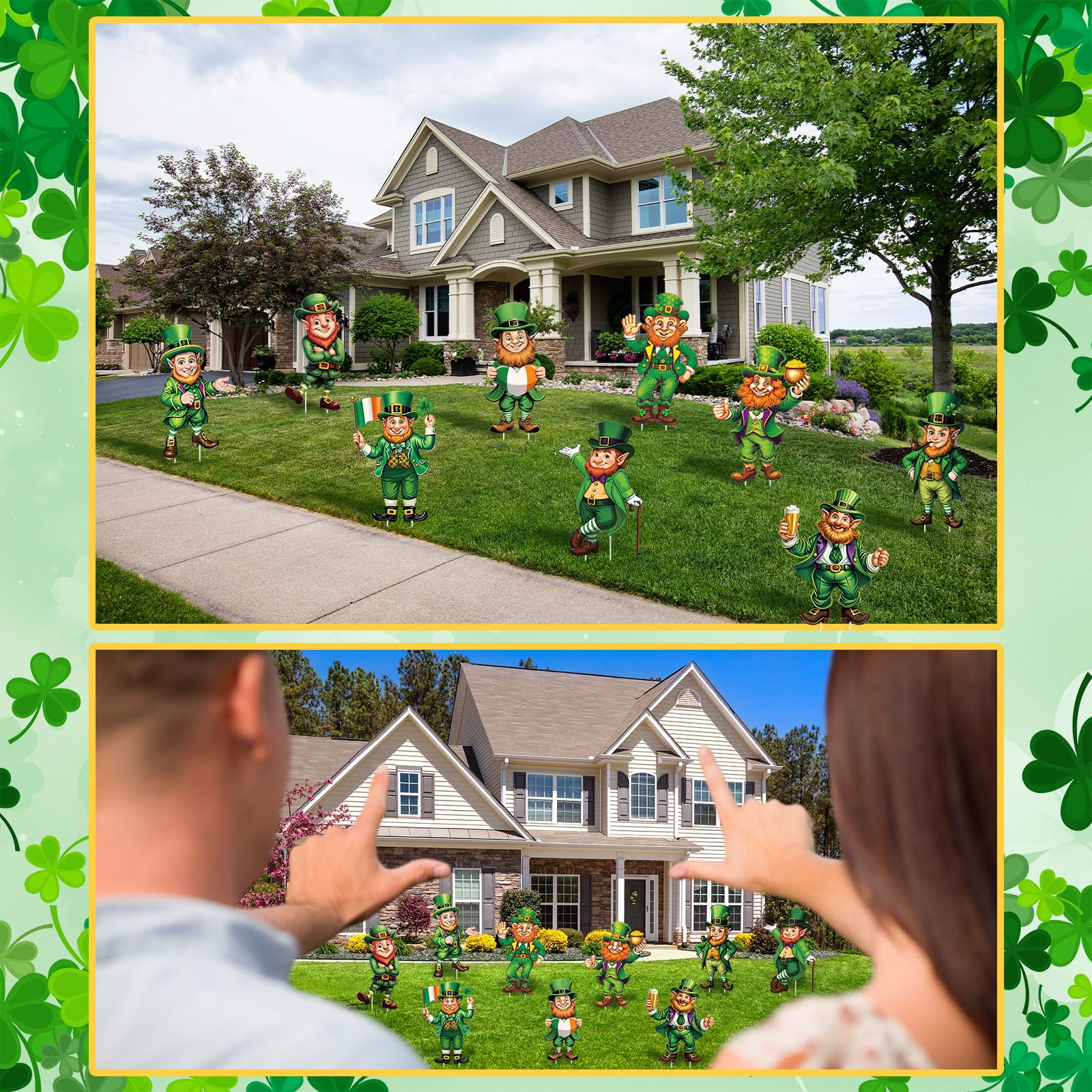 Yookeer pot-of-gold yard sign creates focal points for outdoor parties
